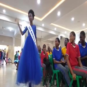 Eniola on Runway (in with outgoing Miss SAAC)