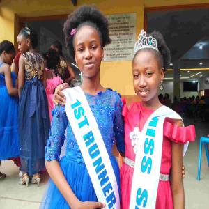Esther & Eniola before event (in with outgoing Miss SAAC)